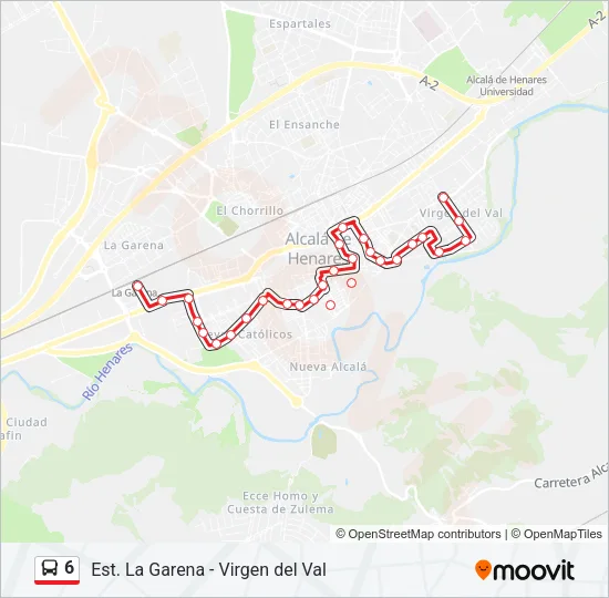 6 Bus Line Map