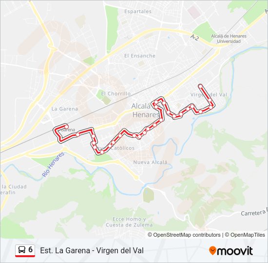 6 Bus Line Map