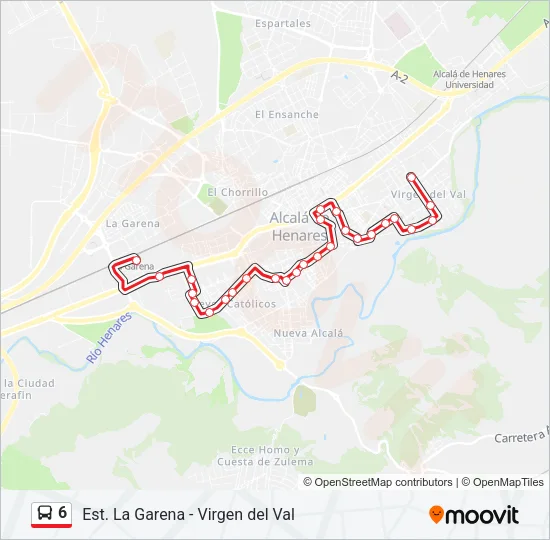 6 Bus Line Map