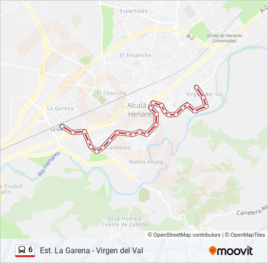 6 bus Mapa de línia