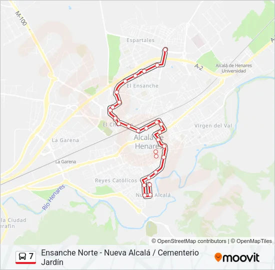7 Bus Line Map