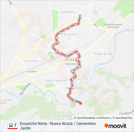 Mapa de 7 de autobús