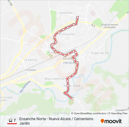 7 Bus Line Map