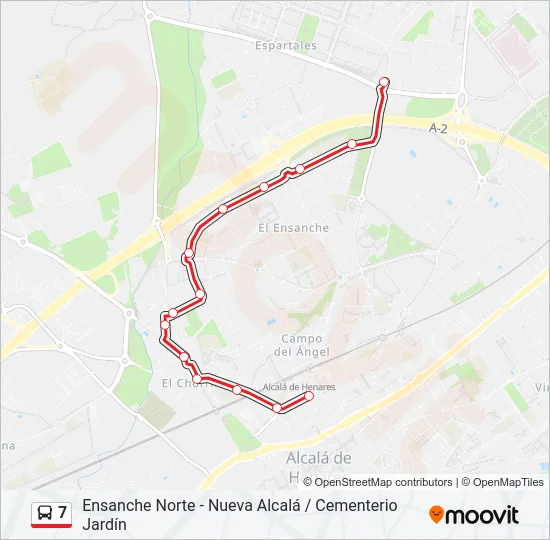 7 Bus Line Map