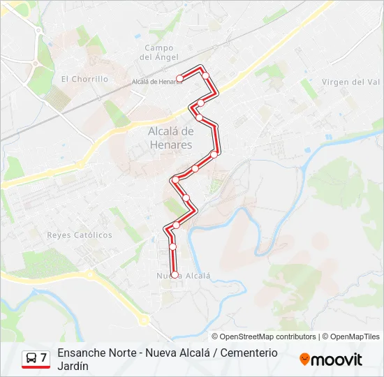 7 Bus Line Map