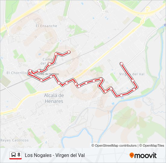 8 Bus Line Map