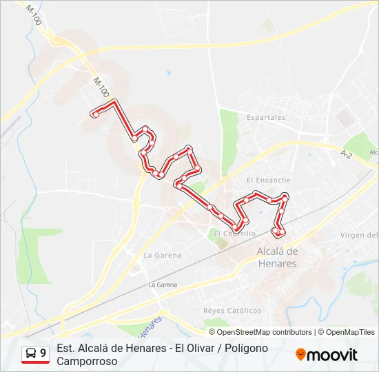 9 Bus Line Map