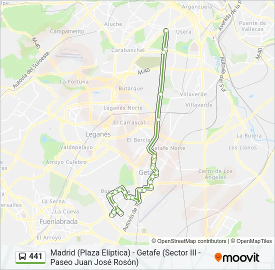 441 Bus Line Map