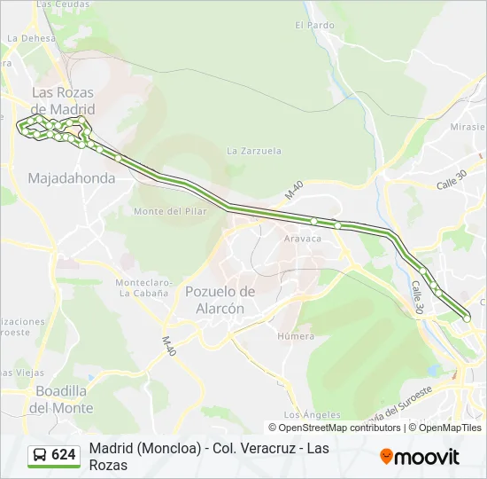 624 Bus Line Map