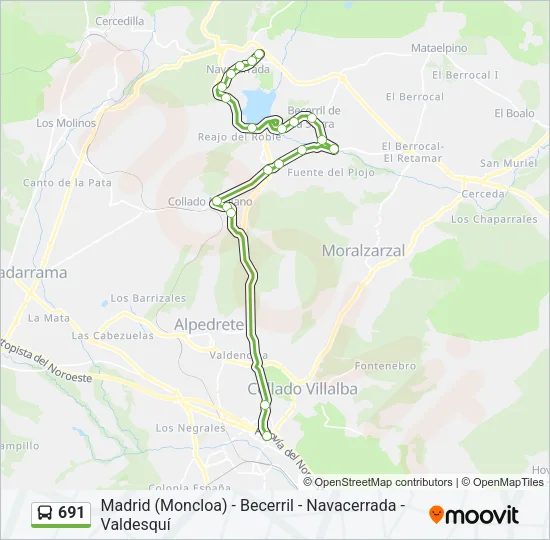 691 Bus Line Map