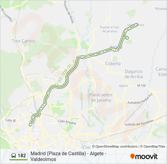 182 Bus Line Map