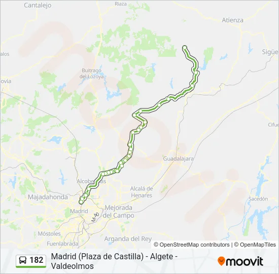 182 Bus Line Map