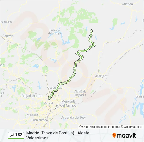 182 Bus Line Map