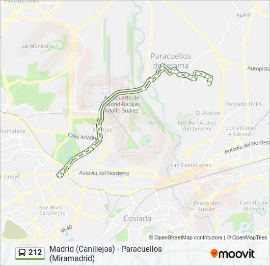 212 Bus Line Map
