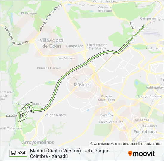 534 Bus Line Map