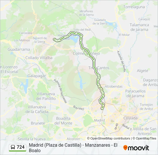 724 Bus Line Map