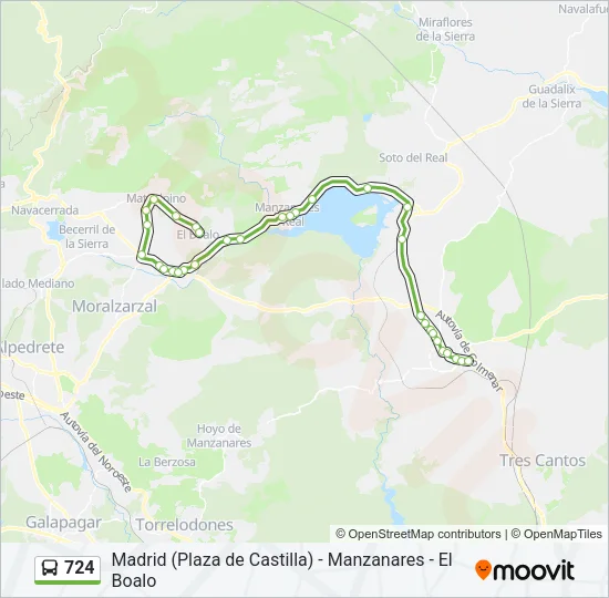 724 Bus Line Map
