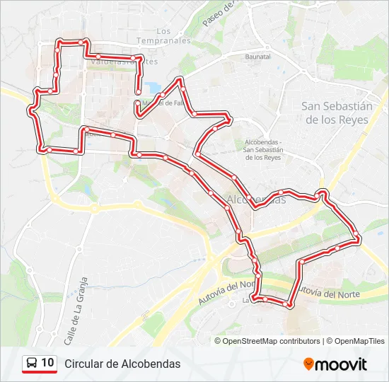 10 Bus Line Map