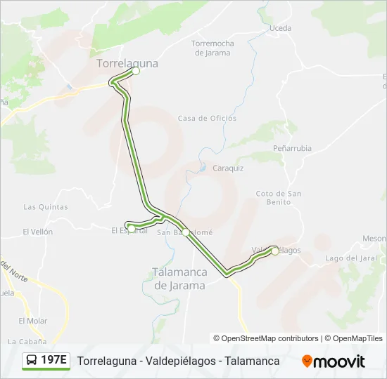 197E Bus Line Map
