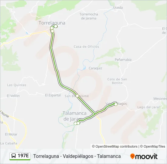 197E Bus Line Map