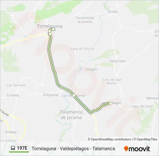 197E Bus Line Map