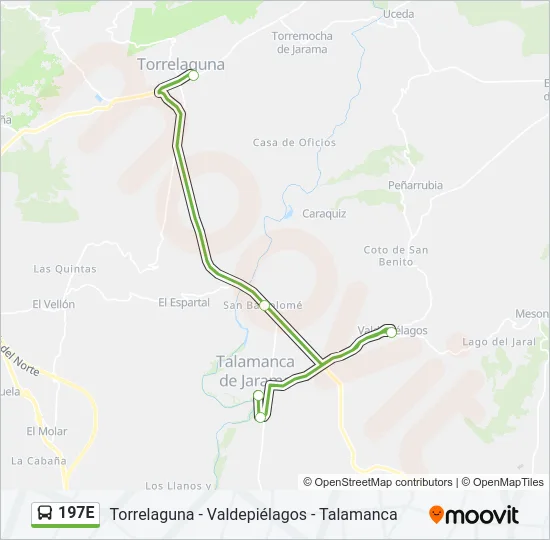 197E Bus Line Map