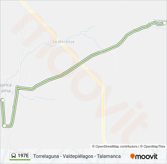 197E Bus Line Map