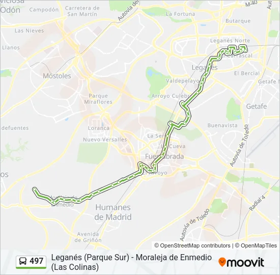 497 Bus Line Map