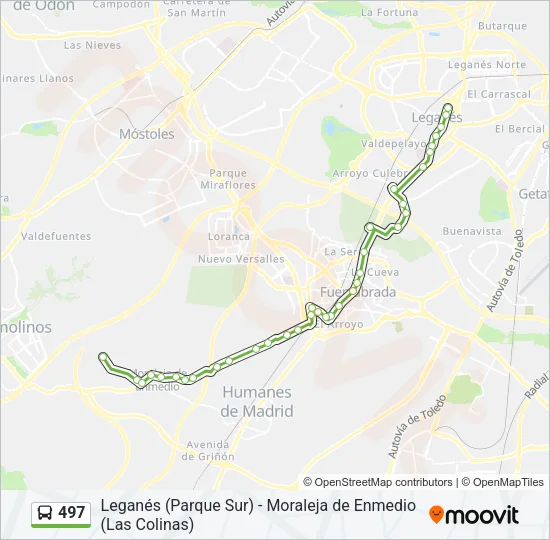 497 Bus Line Map