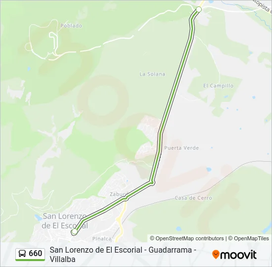 660 Bus Line Map
