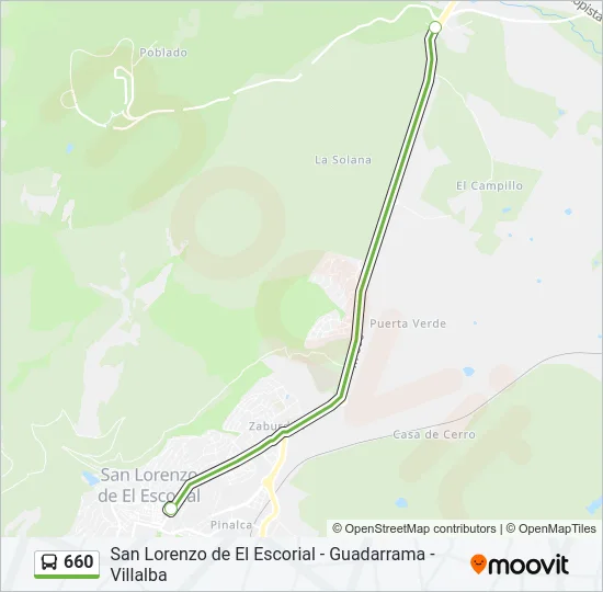 660 Bus Line Map