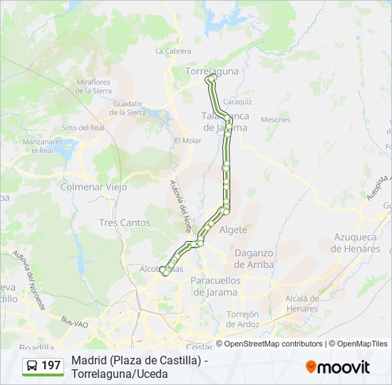 197 bus Line Map