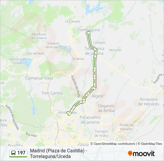 197 Bus Line Map