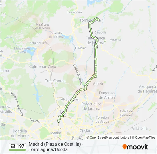 197 Bus Line Map