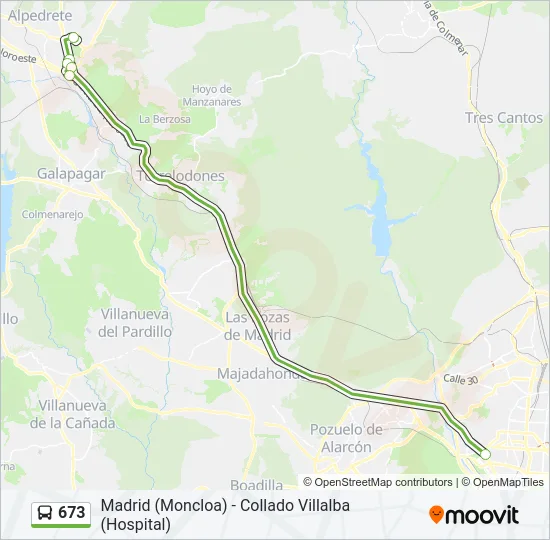 673 Bus Line Map
