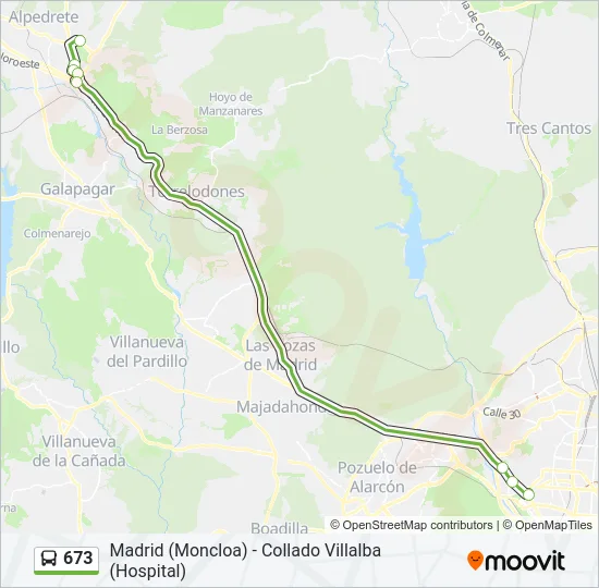 673 Bus Line Map