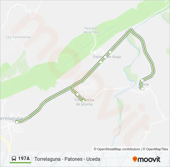 197A Bus Line Map