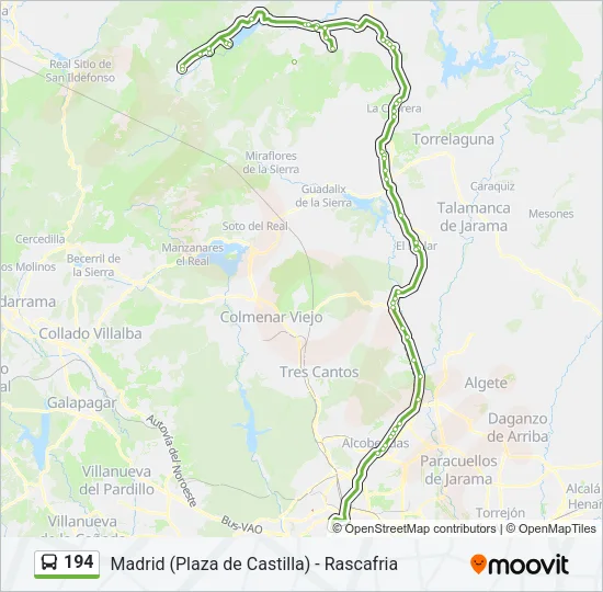 194 Bus Line Map