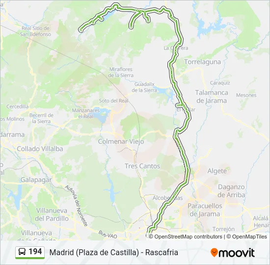 194 Bus Line Map