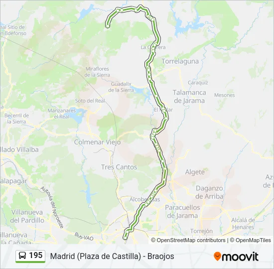 195 Bus Line Map
