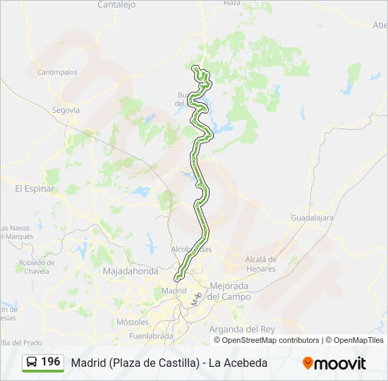 196 Bus Line Map