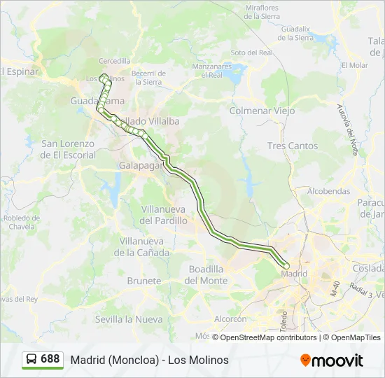 688 Bus Line Map