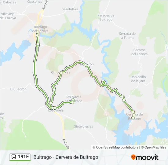 191E Bus Line Map