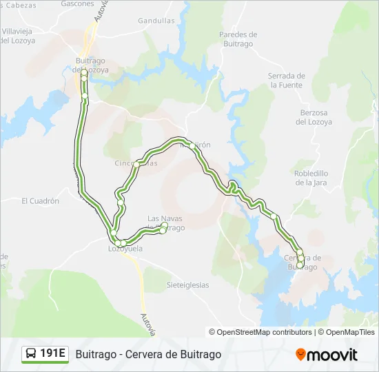 191E Bus Line Map