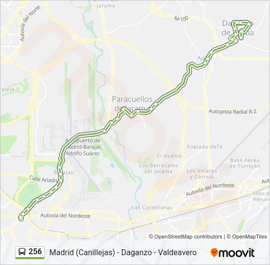 256 Bus Line Map