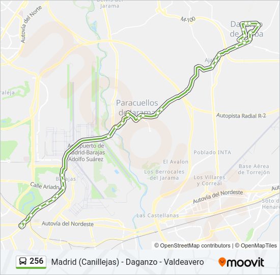 256 bus Line Map