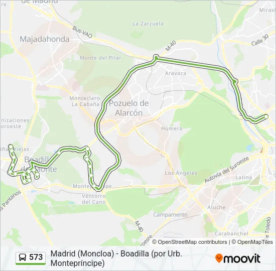 573 Bus Line Map