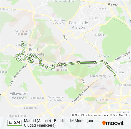 574 Bus Line Map