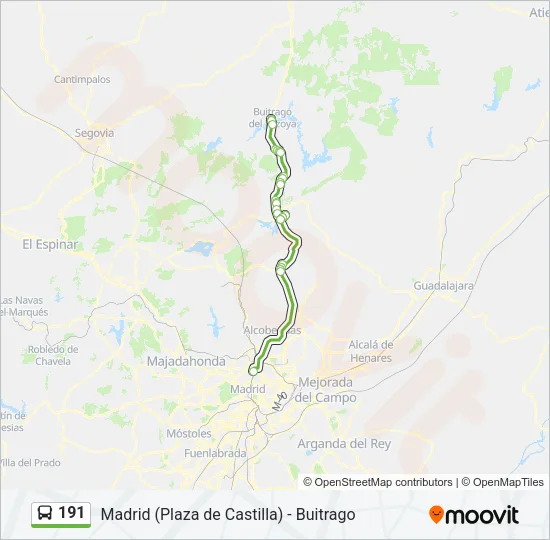 191 Bus Line Map