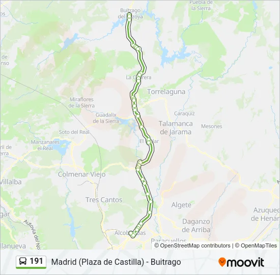 191 Bus Line Map